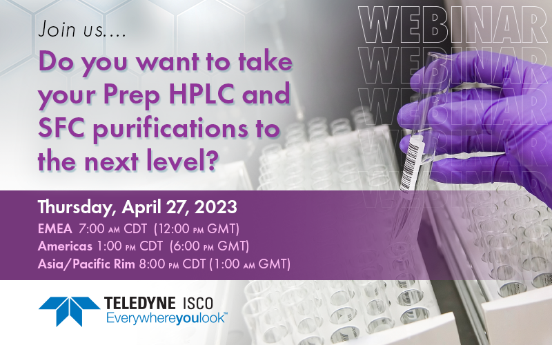 Prep HPLC and SFC Webinar graphic with text description below