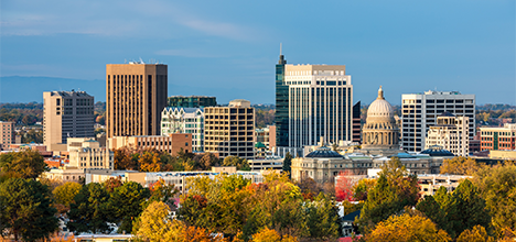 Skyline image of city
