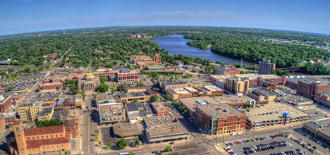 Aerial view of a city